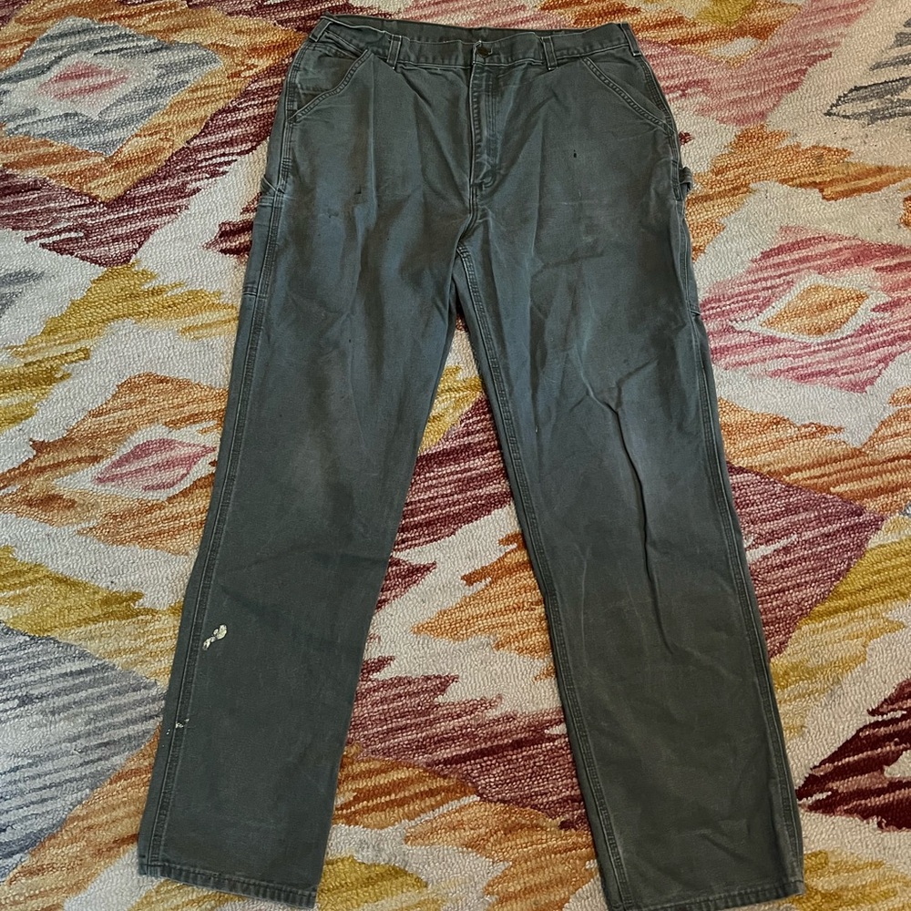 Carhartt Olive Green Cotton Pants